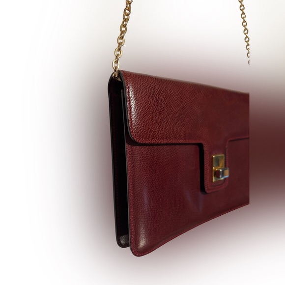 EUC Bally- Vintage Burgundy Leather Crossbody - Picture 7 of 15